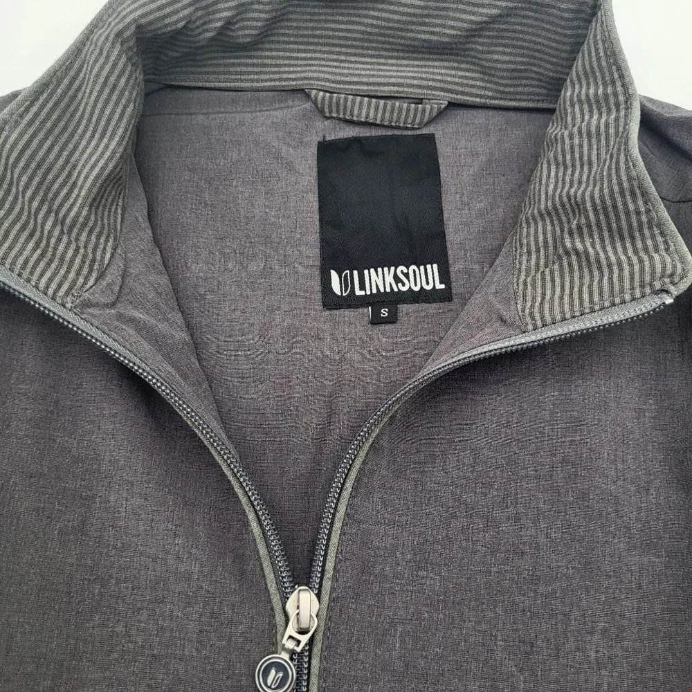 Linksoul Men's Small Black Morris Full-Zip Windbreaker Golf LS524 Athleisure - Picture 8 of 9